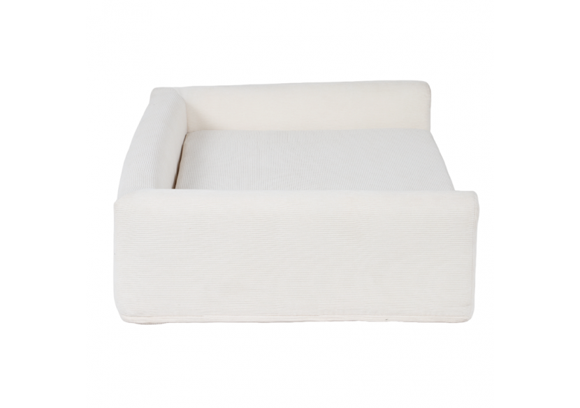 Panier pour chien LEONARD en tissu velours côtelé beige taille M