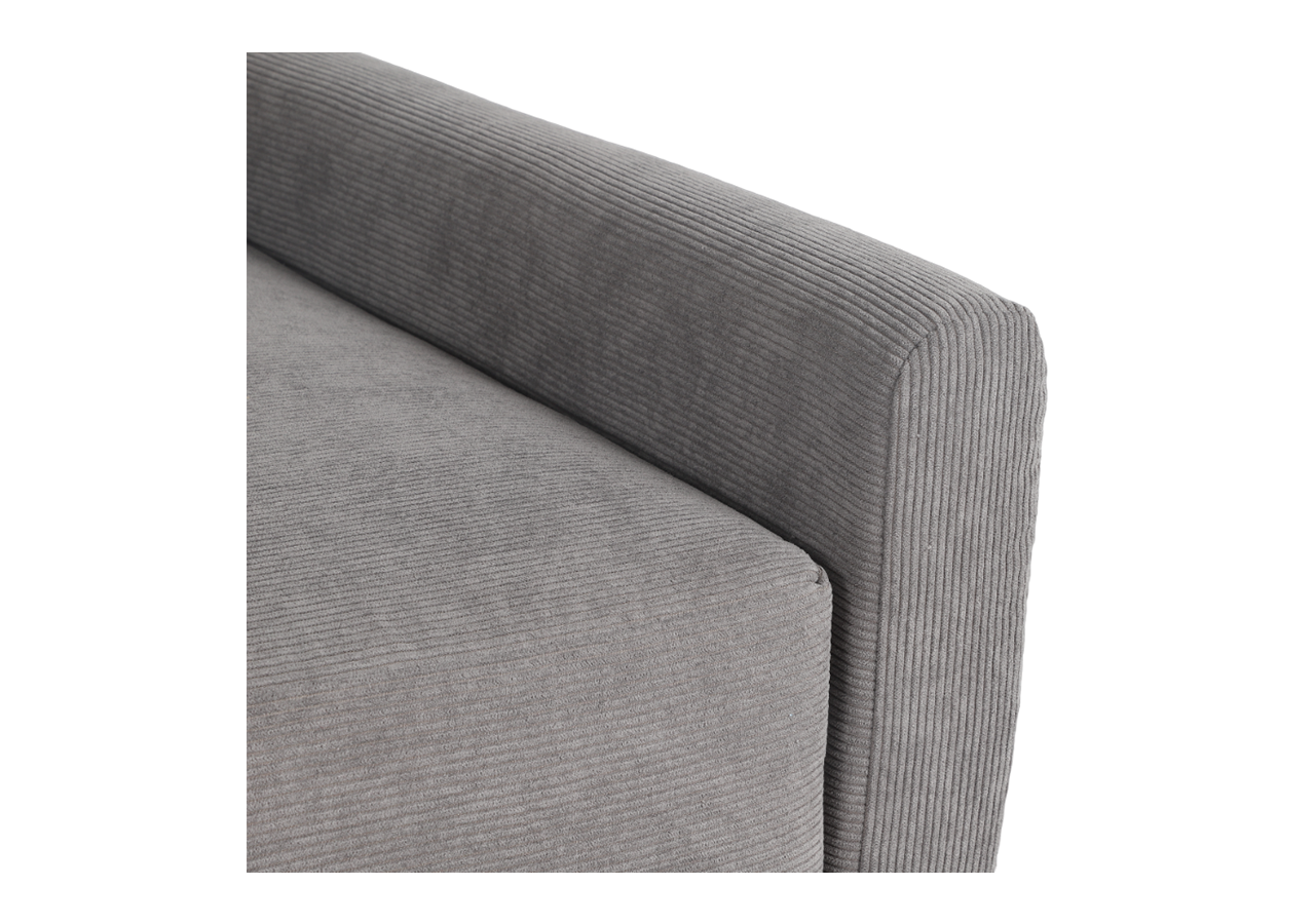 Panier pour chien LEONARD en tissu velours côtelé gris taille M