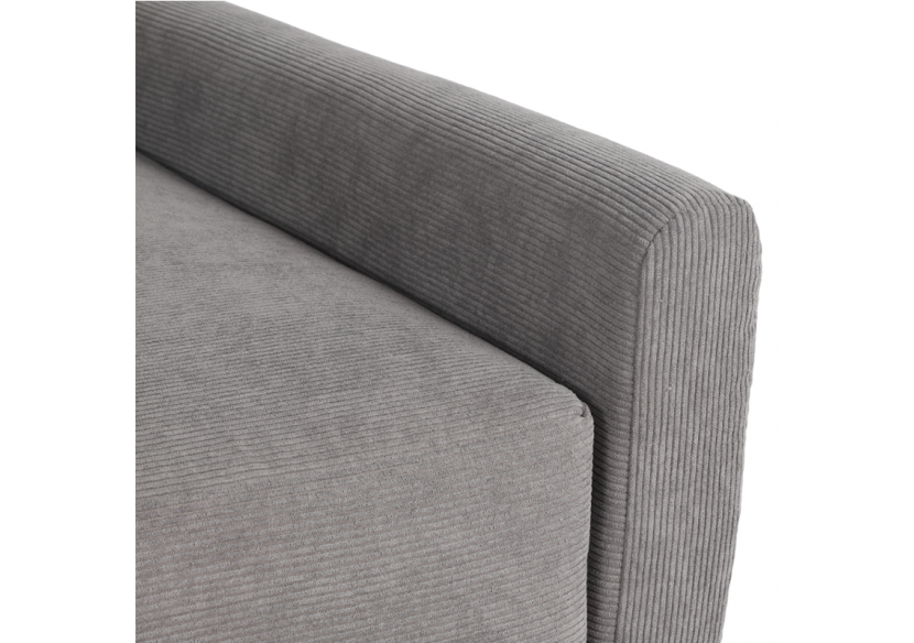 Panier pour chien LEONARD en tissu velours côtelé gris taille M