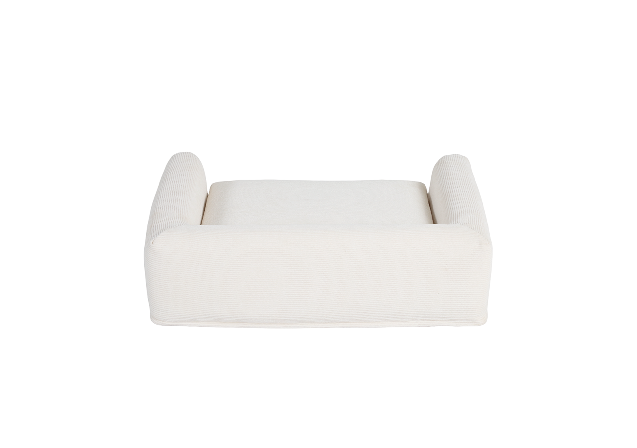 Panier pour chien LEONARD en tissu velours côtelé beige taille S