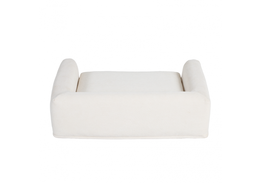 Panier pour chien LEONARD en tissu velours côtelé beige taille S