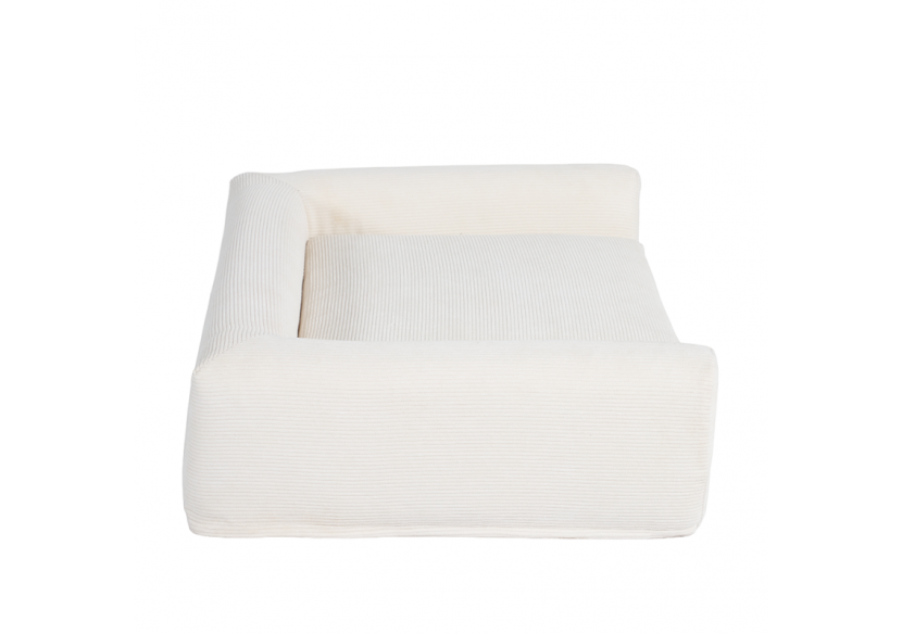 Panier pour chien LEONARD en tissu velours côtelé beige taille S