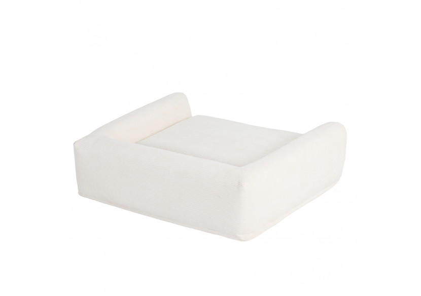 Panier pour chien LEONARD en tissu velours côtelé beige taille S