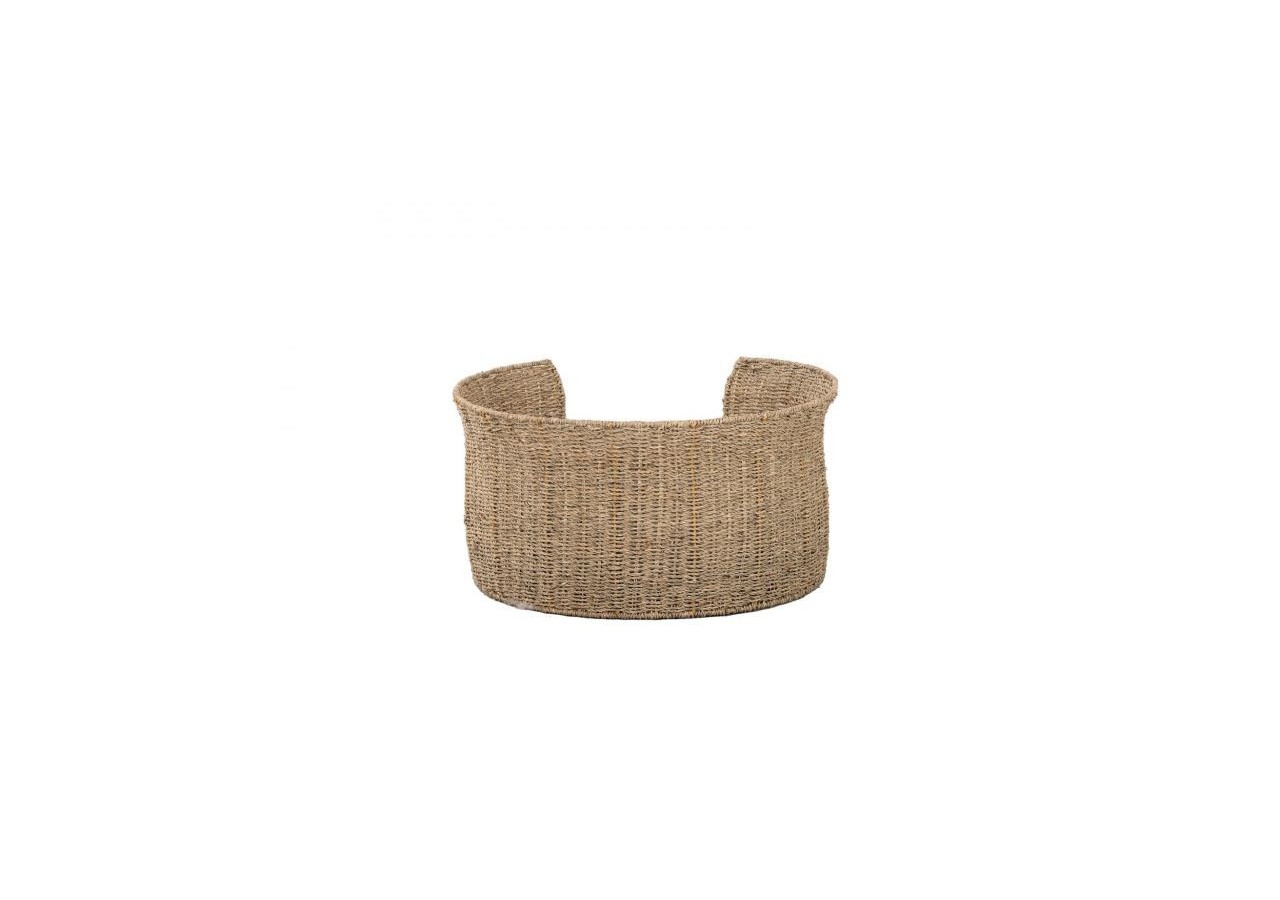 Panier rond EOS pour chien et chat en jonc de mer coussin gris