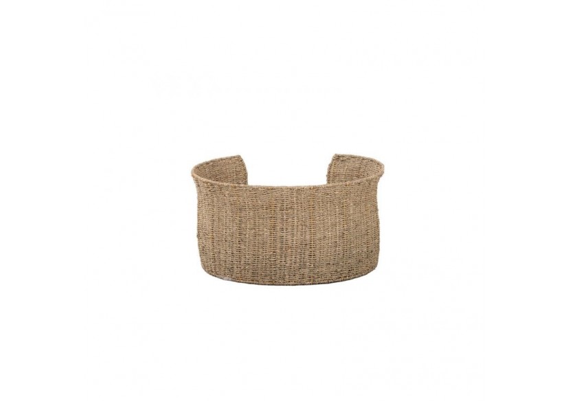 Panier rond EOS pour chien et chat en jonc de mer coussin gris
