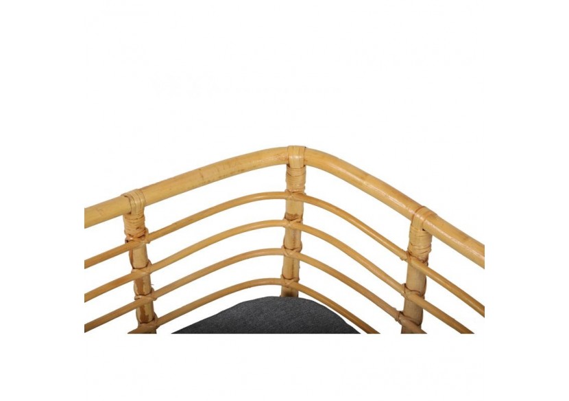 Panier rectangulaire SELENE pour chien et chat en rotin coussin coloris gris