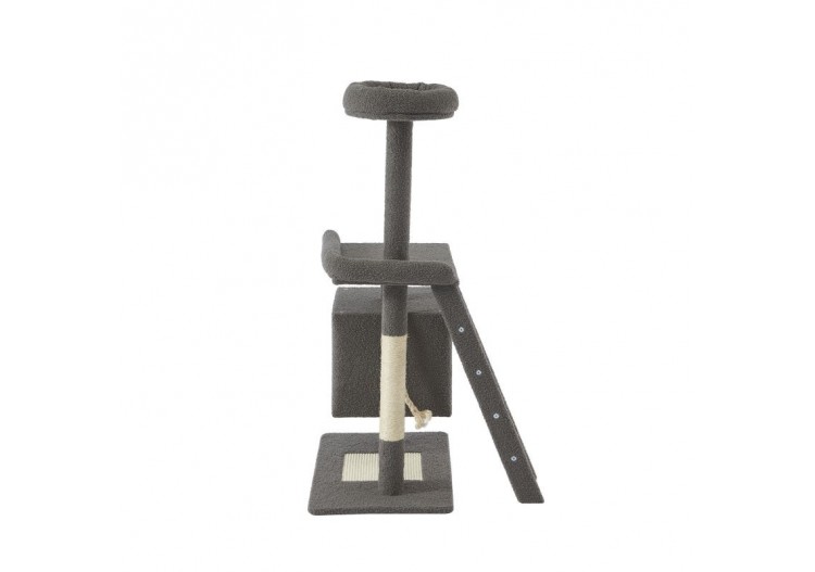 Arbre à chat CALYPSO tissu bouclette gris foncé