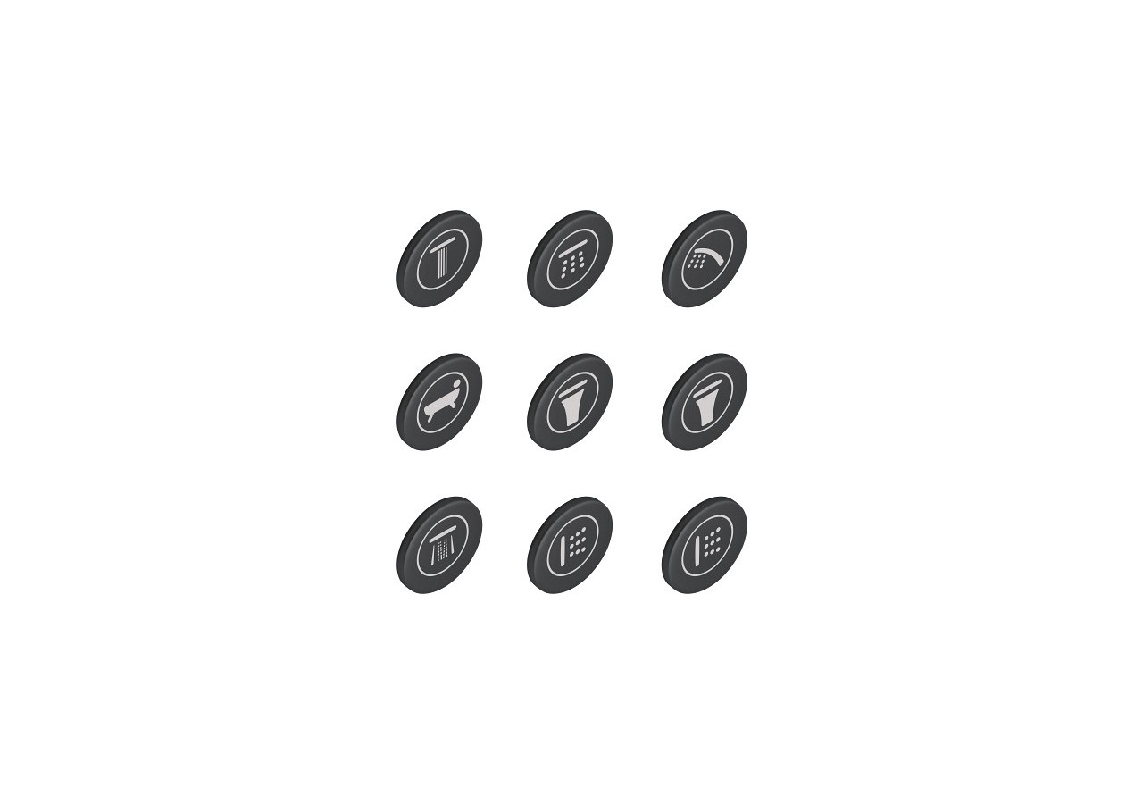 Smartcontrol pictogrammes pour façades encastrées Chromé/granite - 14077XH0 - Grohe