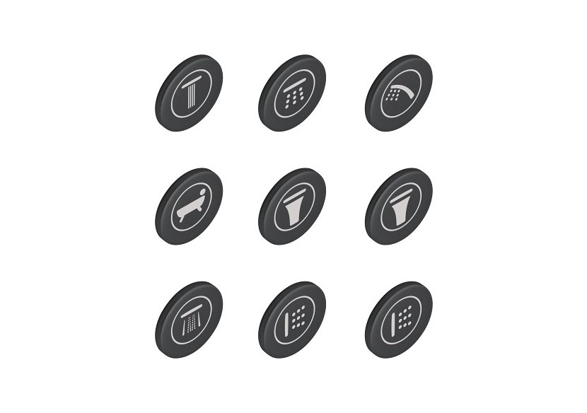 Smartcontrol pictogrammes pour façades encastrées Chromé/granite - 14077XH0 - Grohe Smartcontrol pictogrammes pour façades encastrées Chromé/granite - 14077XH0 - Grohe