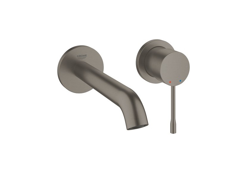 Essence mitigeur monocommande 2 trous lavabo taille m Hard Graphite brossé - 29192AL1 - Grohe