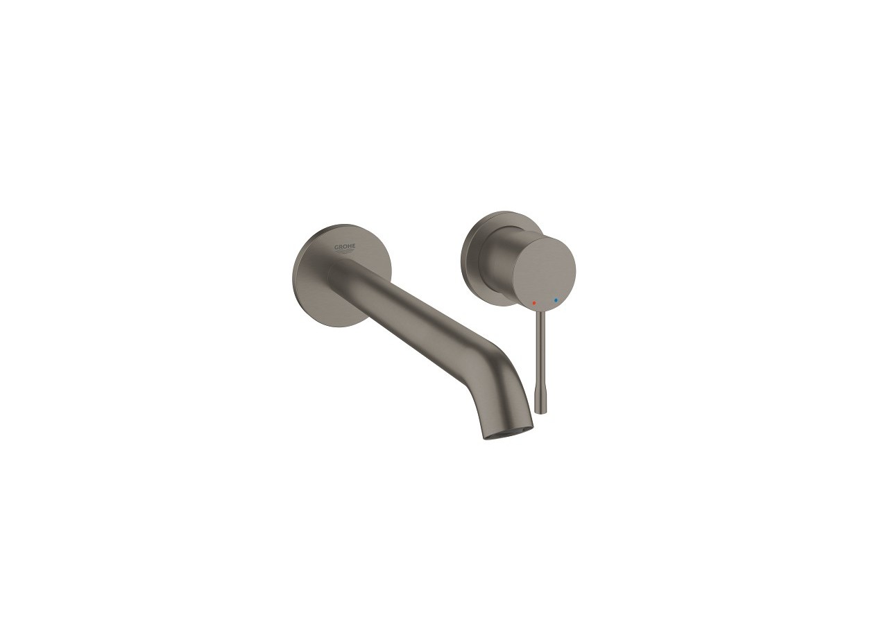 Essence mitigeur monocommande 2 trous lavabo taille l Hard Graphite brossé - 29193AL1 - Grohe