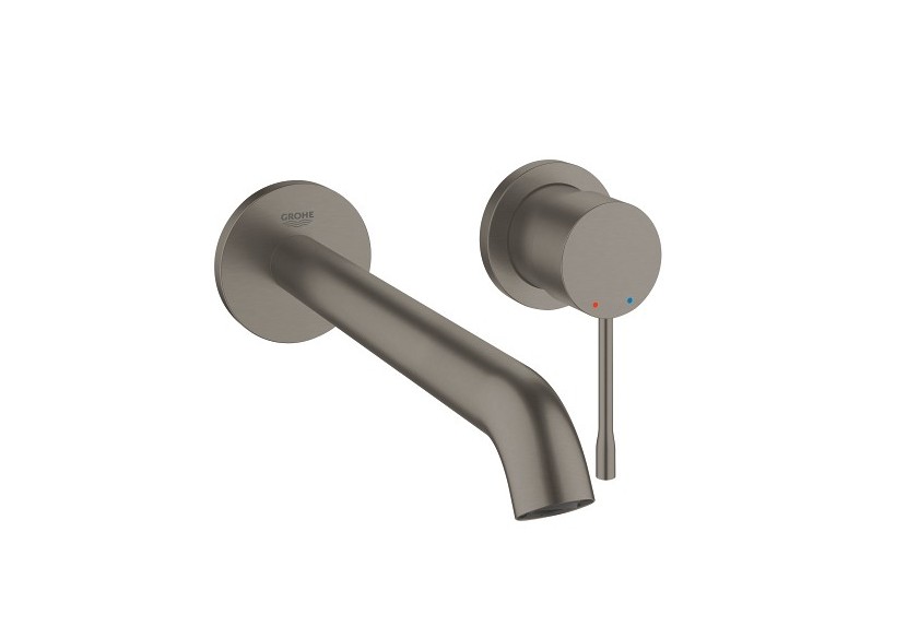 Essence mitigeur monocommande 2 trous lavabo taille l Hard Graphite brossé - 29193AL1 - Grohe