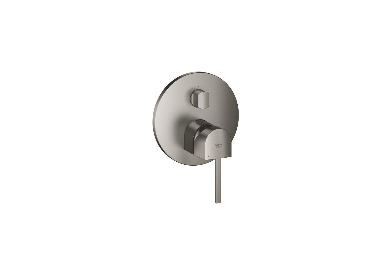 Grohe plus mitigeur monocommande 3 sorties avec inverseur Hard Graphite brossé - 24093AL3 - Grohe