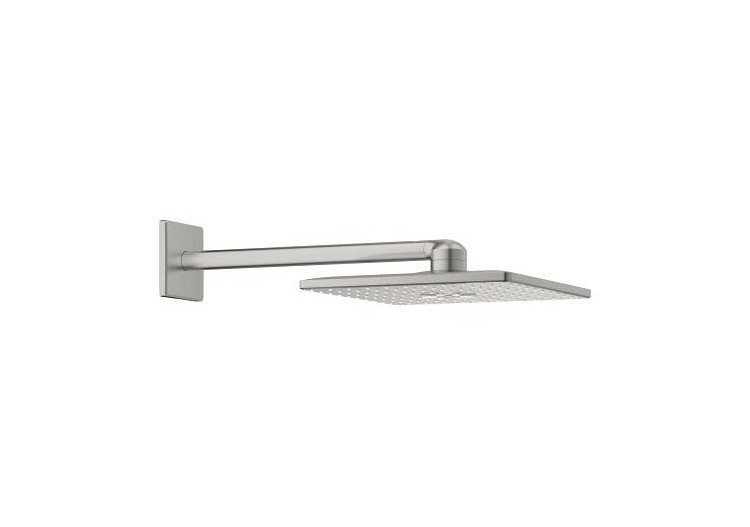 Rainshower smartactive 310 cube ensemble douche de tête et bras 430 mm, 2 jets Supersteel - 26479DC0 - Grohe