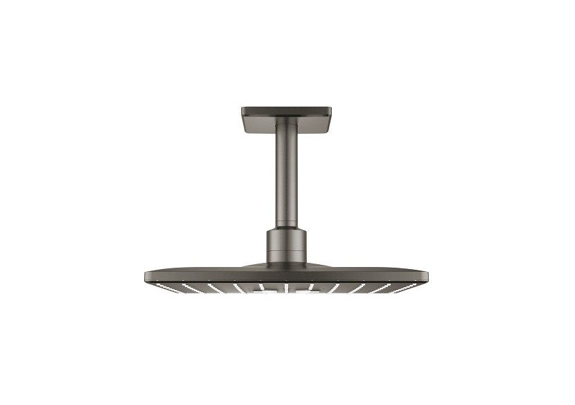 Rainshower smartactive 310 cube ensemble douche de tête et bras 142 mm, 2 jets Hard Graphite brossé - 26481AL0 - Grohe