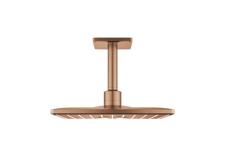 Rainshower smartactive 310 cube ensemble douche de tête et bras 142 mm, 2 jets Warm Sunset brossé - 26481DL0 - Grohe