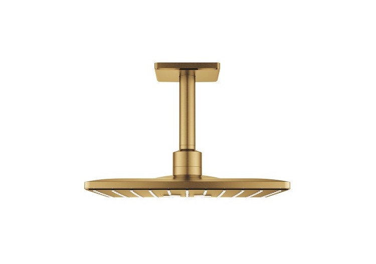 Rainshower smartactive 310 cube ensemble douche de tête et bras 142 mm, 2 jets Cool Sunrise brossé - 26481GN0 - Grohe