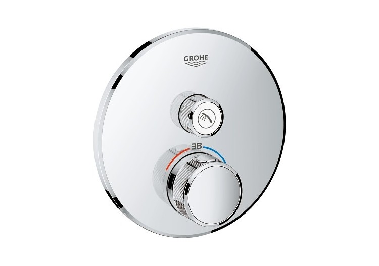 Grohtherm smartcontrol façade avec mitigeur thermostatique encastré 1 sortie Chromé - 29118000 - Grohe