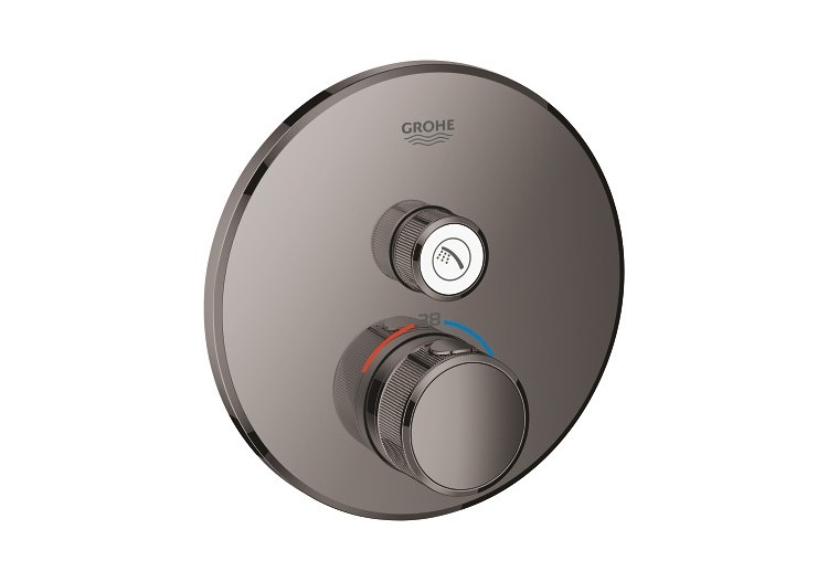 Grohtherm smartcontrol façade avec mitigeur thermostatique encastré 1 sortie Hard Graphite - 29118A00 - Grohe