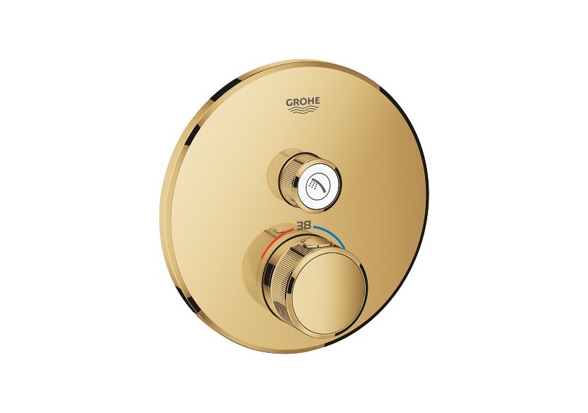 Grohtherm smartcontrol façade avec mitigeur thermostatique encastré 1 sortie Cool Sunrise - 29118GL0 - Grohe