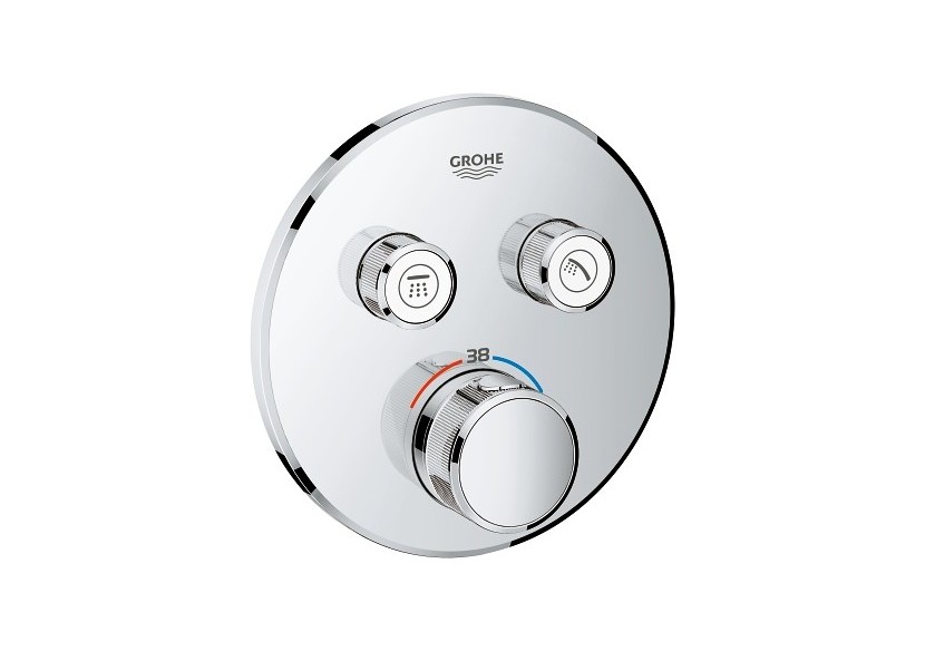 Grohtherm smartcontrol façade avec mitigeur thermostatique encastré 2 sorties Chromé - 29119000 - Grohe