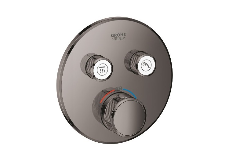 Grohtherm smartcontrol façade avec mitigeur thermostatique encastré 2 sorties Hard Graphite - 29119A00 - Grohe