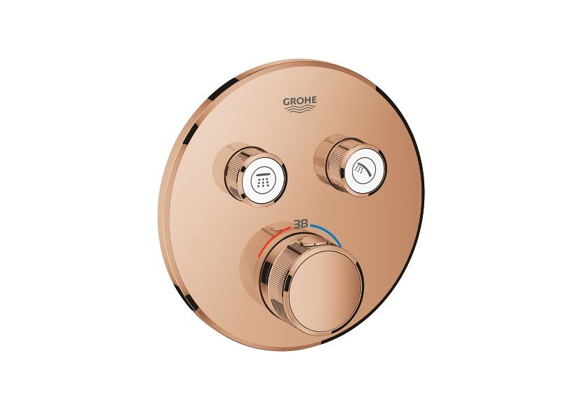 Grohtherm smartcontrol façade avec mitigeur thermostatique encastré 2 sorties Warm Sunset - 29119DA0 - Grohe Grohtherm smartcontrol façade avec mitigeur thermostatique encastré 2 sorties Warm Sunset - 29119DA0 - Grohe