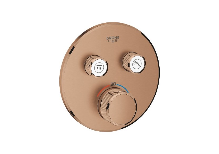 Grohtherm smartcontrol façade avec mitigeur thermostatique encastré 2 sorties Warm Sunset brossé - 29119DL0 - Grohe