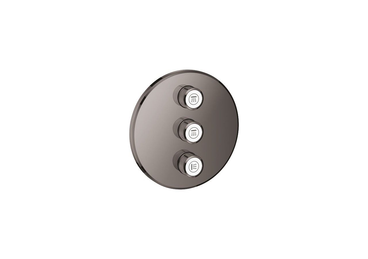 Grohtherm smartcontrol panneau de contrôle 3 sorties Hard Graphite - 29122A00 - Grohe