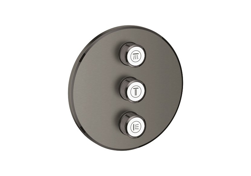 Grohtherm smartcontrol panneau de contrôle 3 sorties Hard Graphite brossé - 29122AL0 - Grohe
