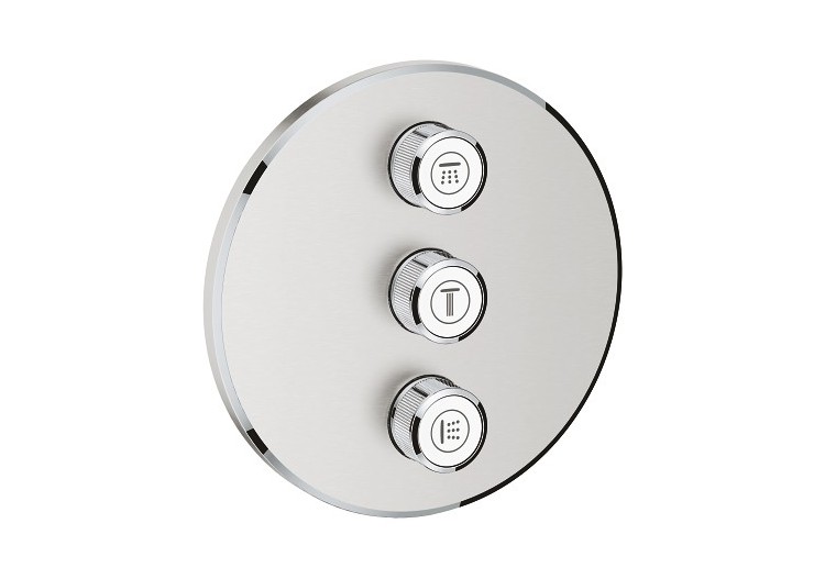 Grohtherm smartcontrol panneau de contrôle 3 sorties Supersteel - 29122DC0 - Grohe