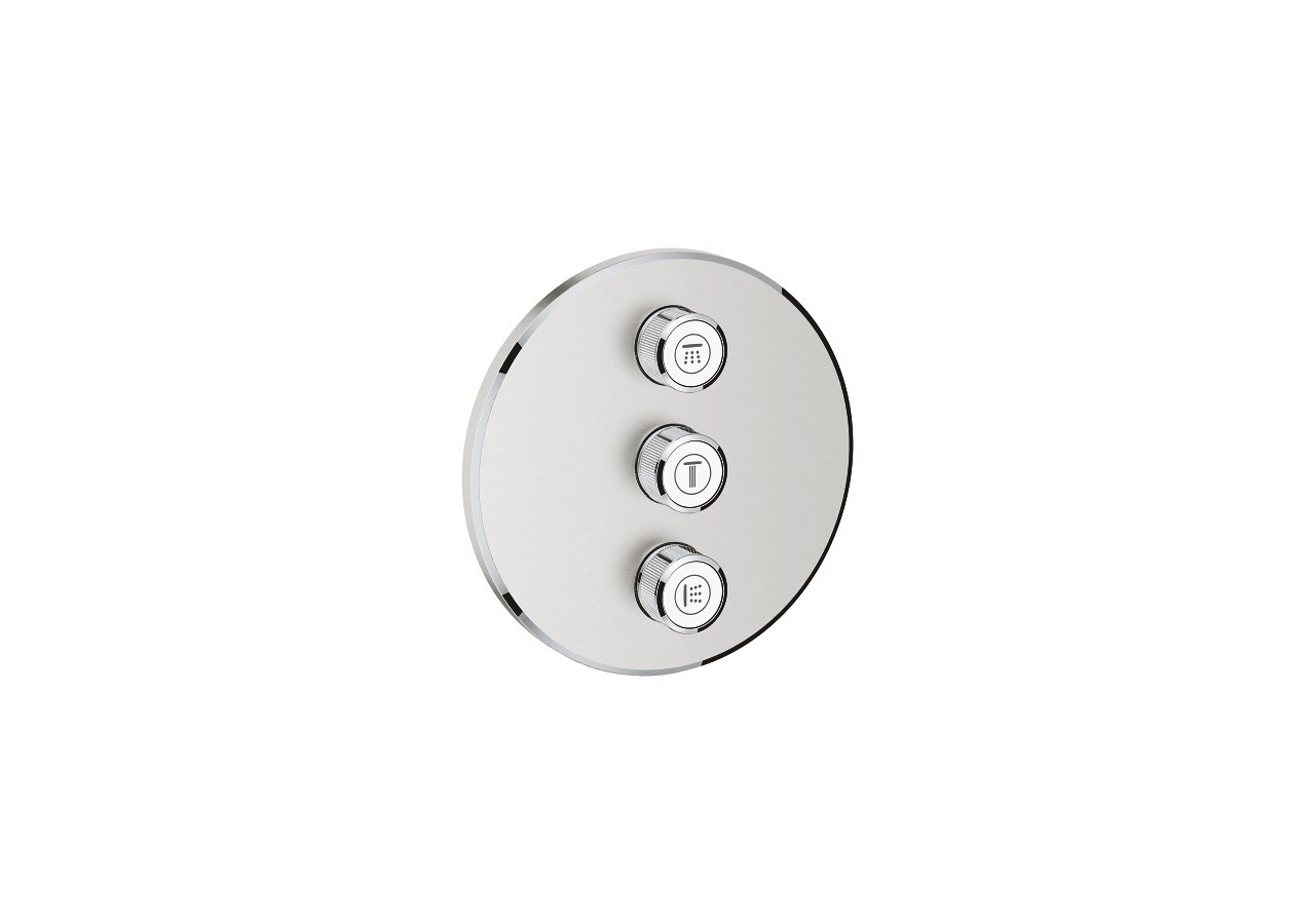 Grohtherm smartcontrol panneau de contrôle 3 sorties Supersteel - 29122DC0 - Grohe