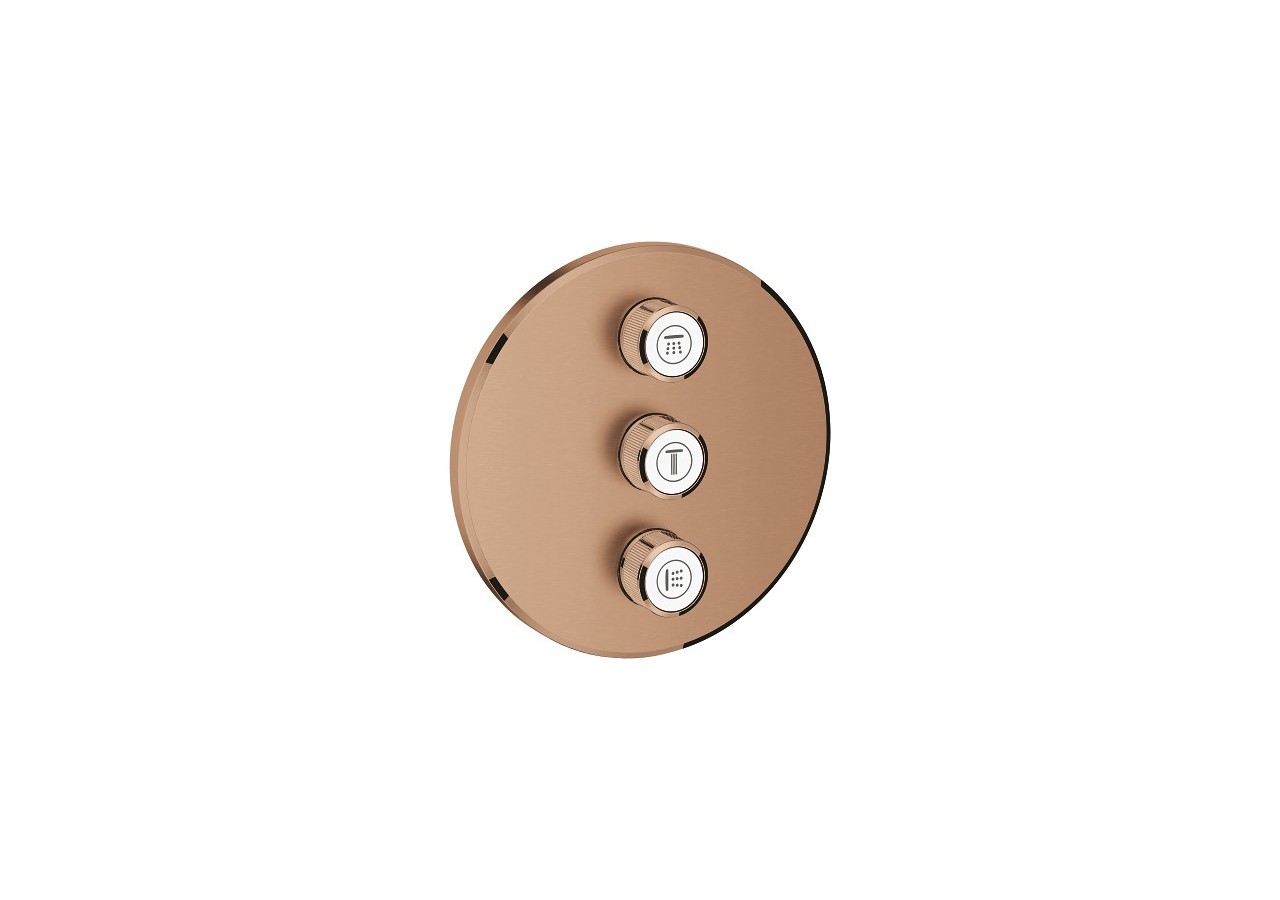 Grohtherm smartcontrol panneau de contrôle 3 sorties Warm Sunset brossé - 29122DL0 - Grohe