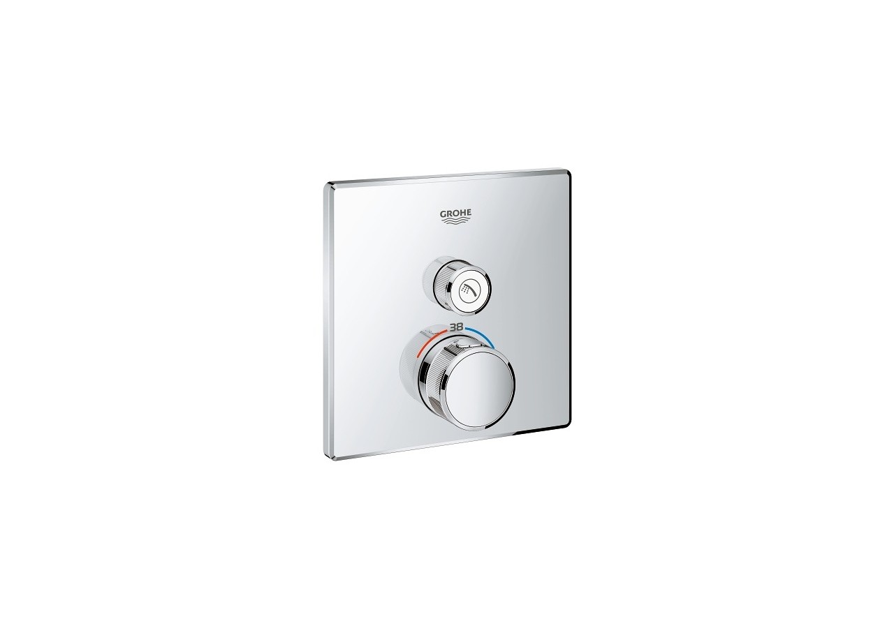 Grohtherm smartcontrol façade avec mitigeur thermostatique encastré 1 sortie Chromé - 29123000 - Grohe