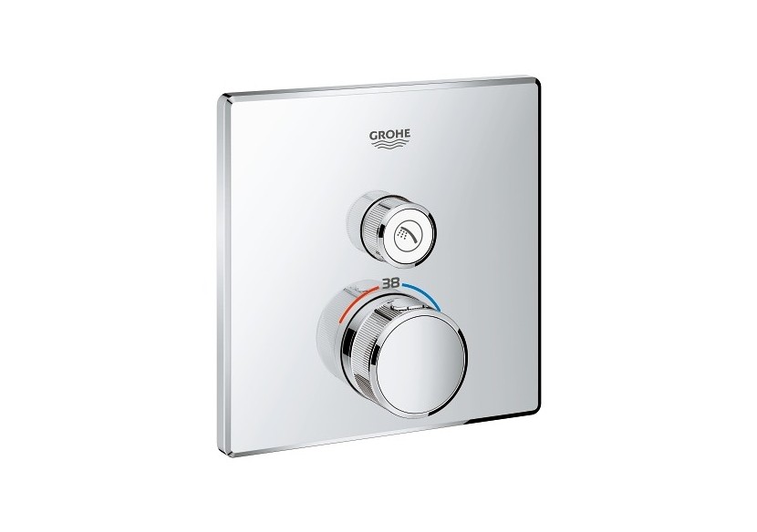 Grohtherm smartcontrol façade avec mitigeur thermostatique encastré 1 sortie Chromé - 29123000 - Grohe