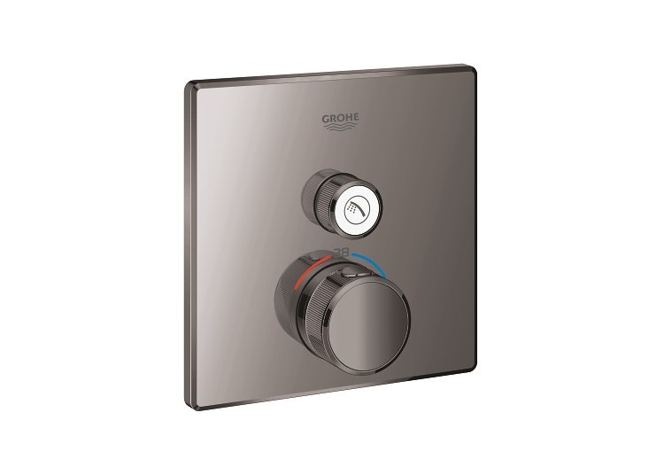 Grohtherm smartcontrol façade avec mitigeur thermostatique encastré 1 sortie Hard Graphite - 29123A00 - Grohe