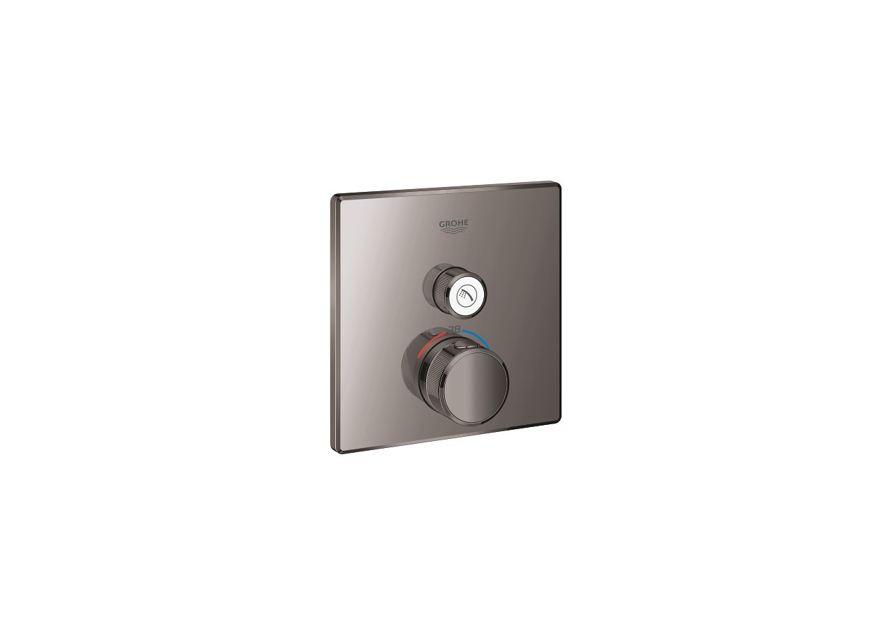 Grohtherm smartcontrol façade avec mitigeur thermostatique encastré 1 sortie Hard Graphite - 29123A00 - Grohe