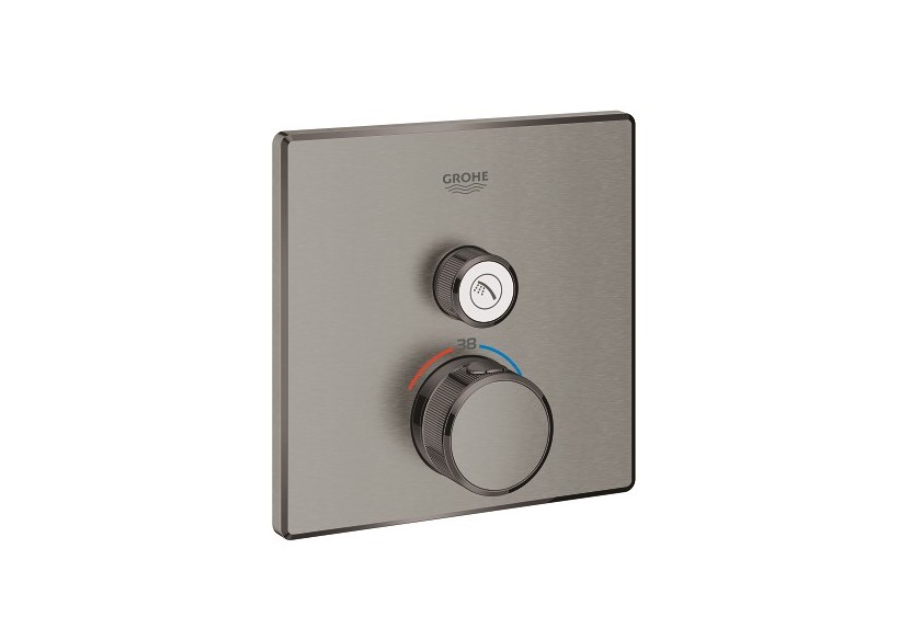 Grohtherm smartcontrol façade avec mitigeur thermostatique encastré 1 sortie Hard Graphite brossé - 29123AL0 - Grohe