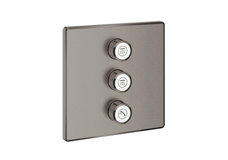 Grohtherm smartcontrol panneau de contrôle 3 sorties Hard Graphite brossé - 29127AL0 - Grohe