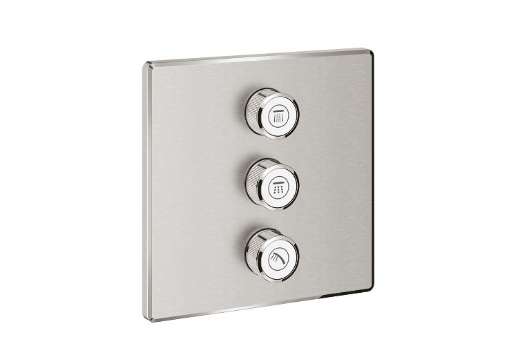 Grohtherm smartcontrol panneau de contrôle 3 sorties Supersteel - 29127DC0 - Grohe