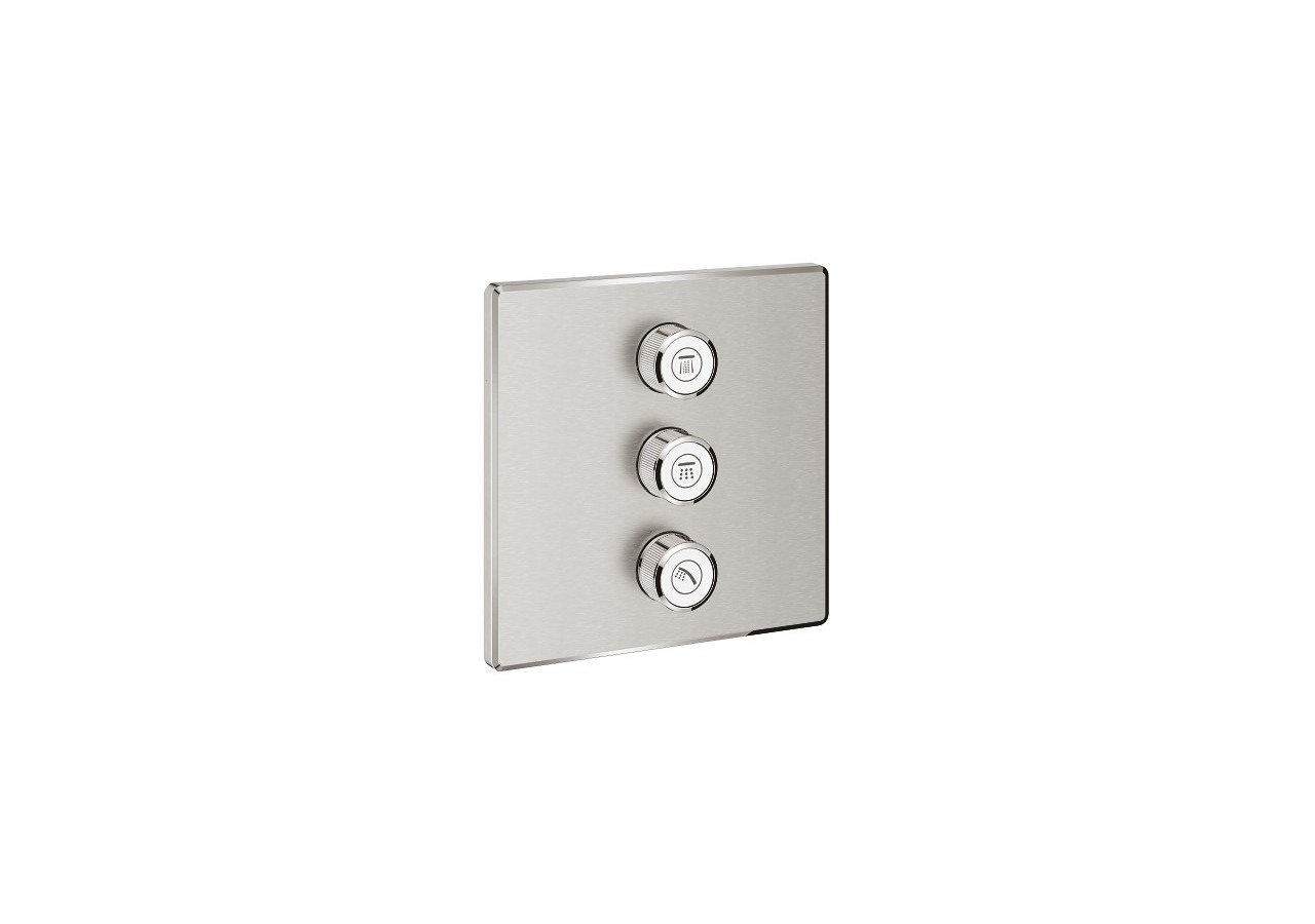 Grohtherm smartcontrol panneau de contrôle 3 sorties Supersteel - 29127DC0 - Grohe