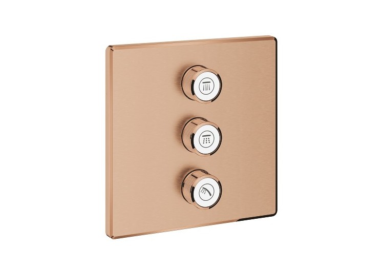 Grohtherm smartcontrol panneau de contrôle 3 sorties Warm Sunset brossé - 29127DL0 - Grohe