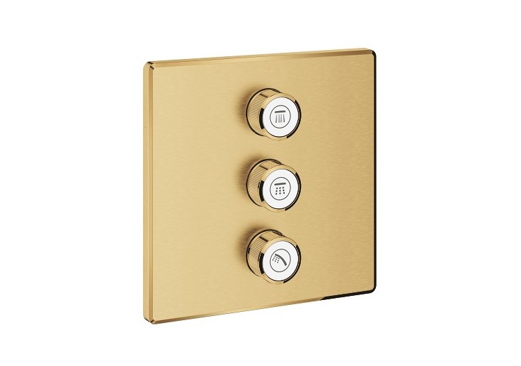 Grohtherm smartcontrol panneau de contrôle 3 sorties Cool Sunrise brossé - 29127GN0 - Grohe