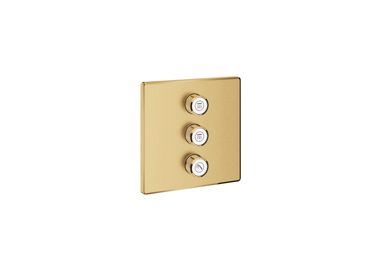 Grohtherm smartcontrol panneau de contrôle 3 sorties Cool Sunrise brossé - 29127GN0 - Grohe