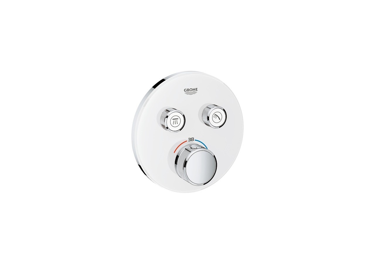 Grohtherm smartcontrol façade avec mitigeur thermostatique encastré 2 sorties Blanc - 29151LS0 - Grohe