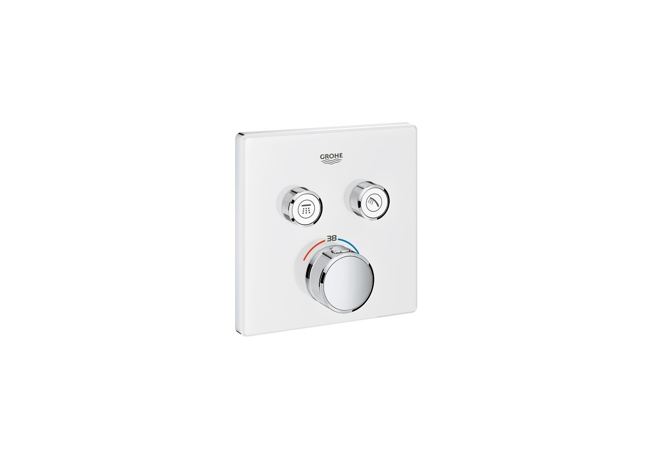 Grohtherm smartcontrol façade avec mitigeur thermostatique encastré 2 sorties Blanc - 29156LS0 - Grohe