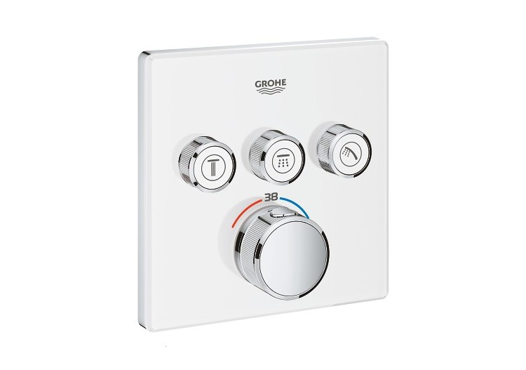 Grohtherm smartcontrol façade avec mitigeur thermostatique encastré 3 sorties Blanc - 29157LS0 - Grohe
