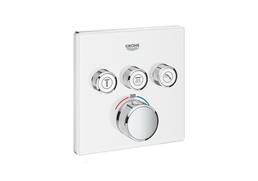 Grohtherm smartcontrol façade avec mitigeur thermostatique encastré 3 sorties Blanc - 29157LS0 - Grohe