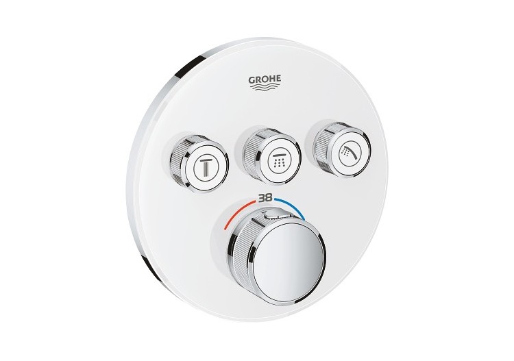Grohtherm smartcontrol façade avec mitigeur thermostatique encastré 3 sorties Blanc - 29904LS0 - Grohe