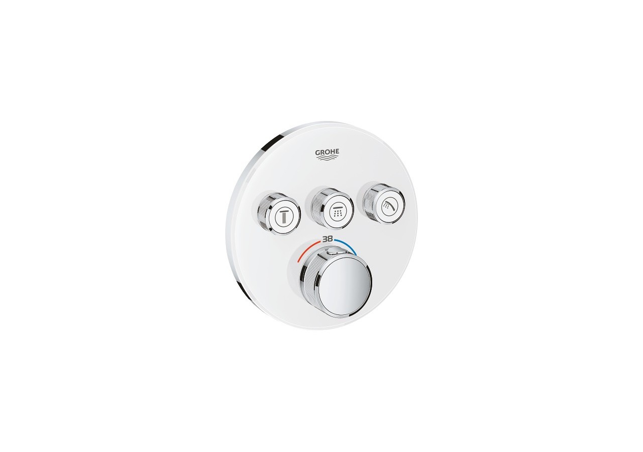 Grohtherm smartcontrol façade avec mitigeur thermostatique encastré 3 sorties Blanc - 29904LS0 - Grohe